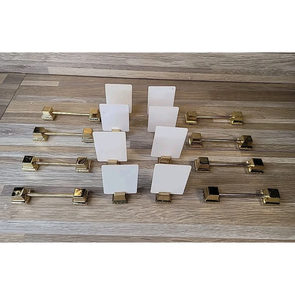 8 Gold Tone Knife Rests, Placecard Holder's & Placecards Tablescape Holidays
